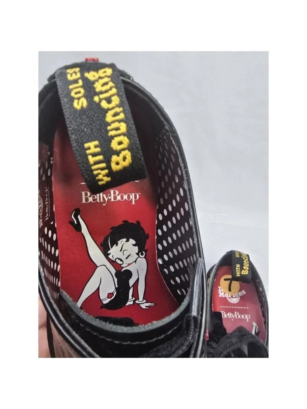 Dr.Martens Betty boop 1461 Quad Platform UK 5 Womens USA SIZE 7- New Without Box